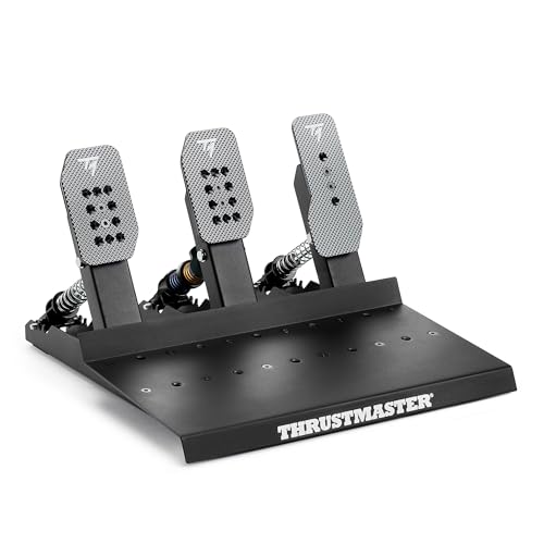 Thrustmaster Raceline Pedals III LC with Load Cell - PS5, XBOX & PC | 220 lb brake sensor, 24-bit resolution, H.E.A.R.T gas & clutch pedals, 100% metal, modular, pressure tuning thru software - style: Raceline Pedals III LC