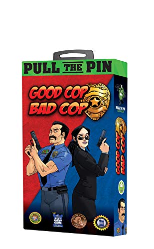 Pull the Pin Games Good Cop Bad Cop - Board Games & Card Games for Epic Fun - Hidden Identity Party Card Game - Fast-Paced Social Deduction - Easy to Learn - 4-8 Players - Award-Winning Family Game
