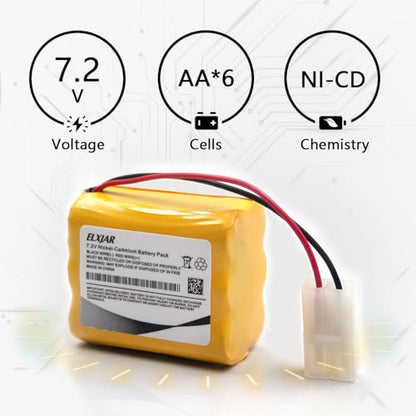 (2-Pack) 7.2V 800mAh RC Battery with USB Charger for RC Cars and Trucks | 6-cell AA Ni-CD battery with standard Tamiya plug for compatible RC cars, trucks, boats, tanks and toy vehicles.
