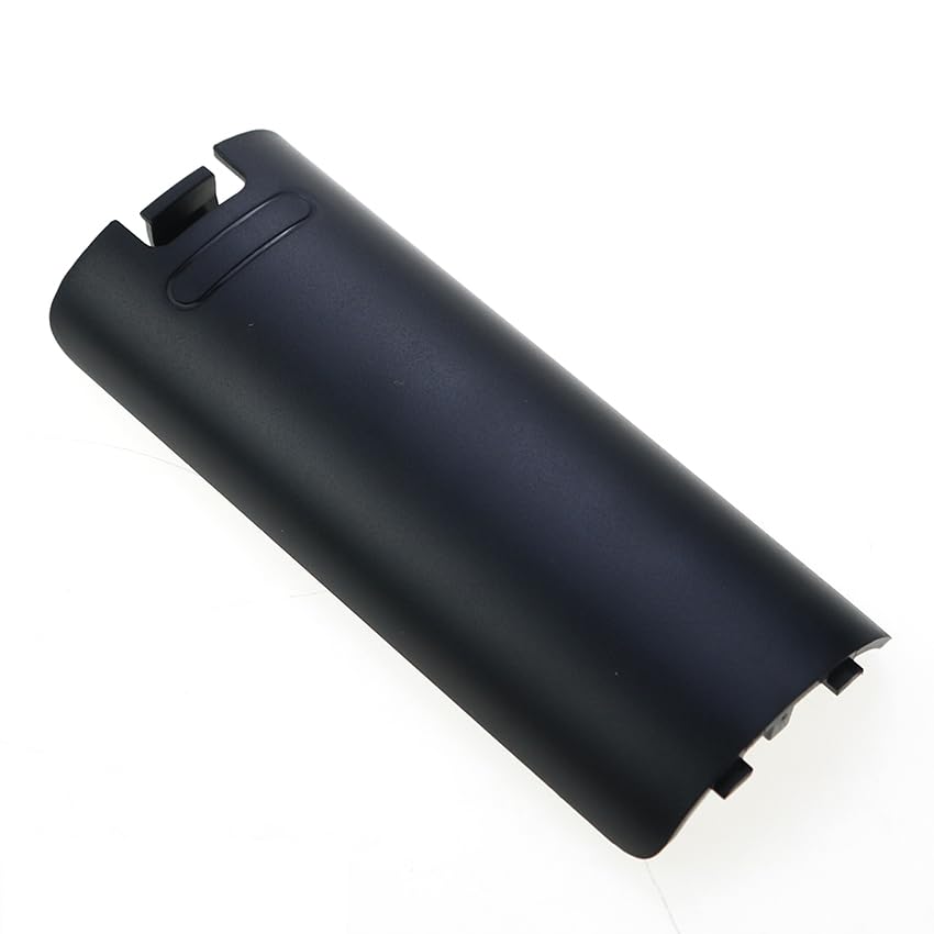 VAPXSGI 1Pcs 7 Colors Battery Cover Back Case For Wii Game Controller Remote Controller Gamepad Handle Battery Lid Door Shell Replacement (Black) - color: Black