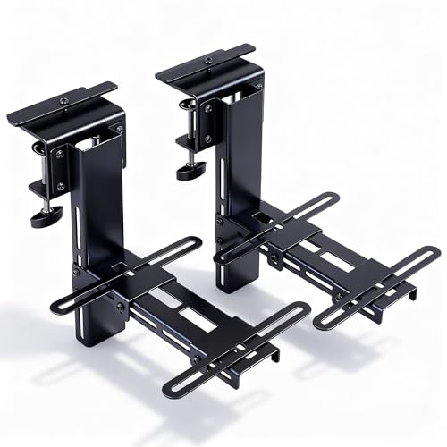 XRhinorth 2PCS Hotas Mount, Desk Mount for Flight Sim Game Flight Stick Joystick Throttle and HOTAS Systems（2PCS） - color: Black-2PCS