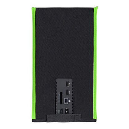 PlayVital Black Nylon Dust Cover for Xbox Series X Console, Soft Neat Lining Dust Guard, Anti Scratch Waterproof Cover Sleeve for Xbox Series X Console - Neon Green Trim - color: Neon Green Trim