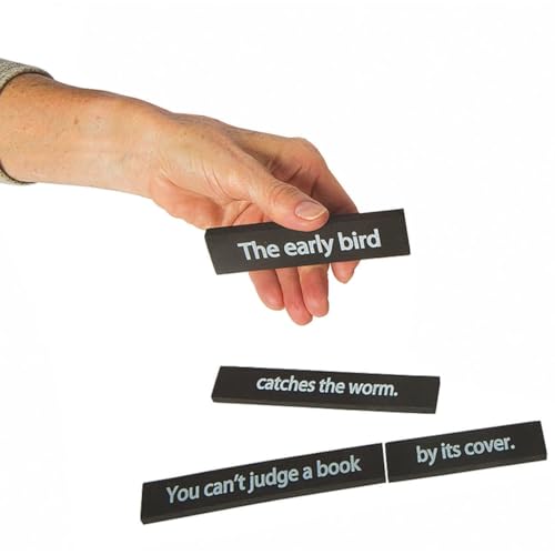 S&S Worldwide-mp-18760 Match Up The Sayings Game | Includes 60 large-print 1/4 inch thick foam tiles, Storage bag, For one on ones or small groups, Match them together