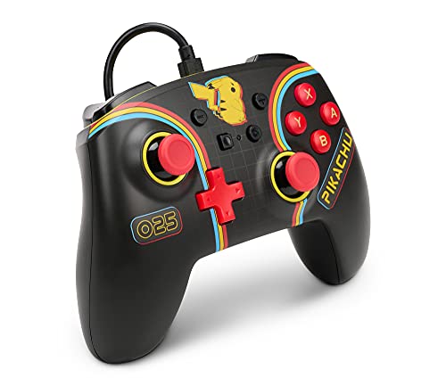 PowerA Enhanced Wired Controller for Nintendo Switch - Pokémon: Pikachu Arcade, Nintendo Switch - OLED Model, Gamepad, Game controller, Wired controller, Officially licensed