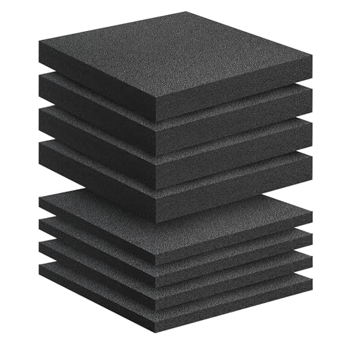 8 Pcs Polyethylene Foam Pads for Packing Foam Sheets 2 Size Cuttable High Density Cushioning Inserts Protective Foam for Packing Cases and Crafts- 12" X 12" X (0.4" and 1") - size: 12in*12in*1in+0.4in