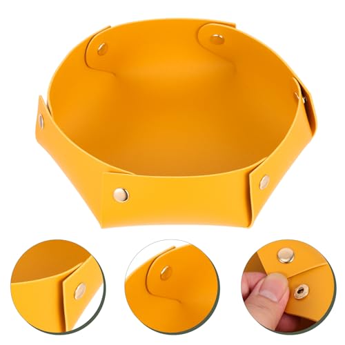 MERRYHAPY PU Dice Tray Large Foldable Tabletop Storage Box Portable Dice Holder for RPG Games and Item Organizer Lightweight Easy-Clean PU Material with Snap Corners for Living and Game Use