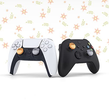 PlayVital Cute Thumb Grip Caps for ps5/ps5 Edge Controller, Joystick Caps for Switch 2 Pro/Switch Pro, Thumbstick Cover for Xbox Series X/S, Elite Series 2, Xbox One - Brown Bear & Koala - color: Brown Bear & Koala