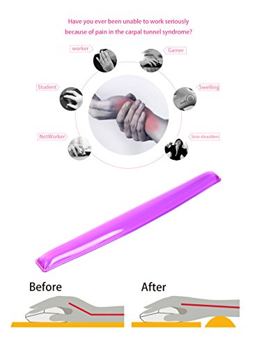 Gel Keyboard & Mouse Wrist Rest Set - Keyboard Wrist Rest Pad & Mouse Support for Office Gaming Pad Computer Laptop Ergonomic Comfortable Pain Relief- Pad Set - color: Purple Pad Set