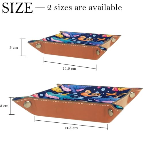 Whale Fish Starfish Dice Tray Dice Rolling Tray Folding Dice Holder for Dice Games, Like RPG, DND and Other Table Games - color: Multi 2