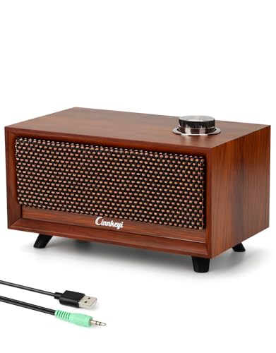 Wooden PC Soundbar Computer Speakers –PC Speakers USB Powered | PC| Line-In | Bluetooth 3 Modes, 3.5mm/USB Input Wooden Computer SoundBar Compact Stereo Speaker for Desktop, Laptop, Monitor, Tablet