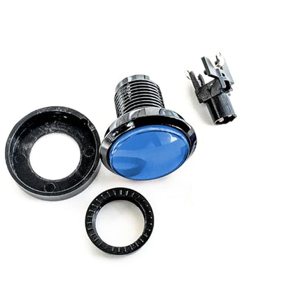 푸시 버튼 마이크로 스위치 46mm 원형 DC 12V LED 조명 아케이드 비디오 게임용 2개 블루 - color: 블루.