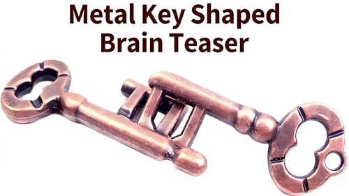 Traditional Metal Brain Teaser – Classic Puzzle Toy for Logic & Skill Development (Keys) | Metal, keys interlocking design, logic and patience, durable, for kids adults, IQ puzzle, group play