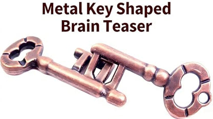 Traditional Metal Brain Teaser – Classic Puzzle Toy for Logic & Skill Development (Keys) | Metal, keys interlocking design, logic and patience, durable, for kids adults, IQ puzzle, group play