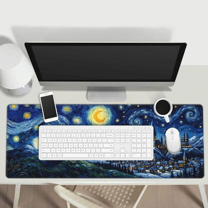 Extended Gaming Mouse Pad, Large Mouse Mat, XL Desk Pad for Keyboard and Mouse, Non-Slip Rubber Base & Stitched Edges for Gamer Office 31.5x11.8 in - color: 16