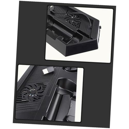 Uonlytech Vertical Stand Cooling Fan Base for Controllers Console Stand with 2 Fans Charging Station Dual Charger Ports Hub