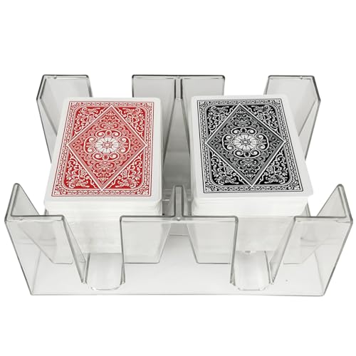 Yuanhe 6 Deck Clear Canasta Playing Card Tray - style: 6 Deck