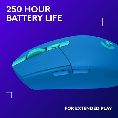 Logitech G305 Lightspeed Wireless Gaming Mouse - Blue - color: Blue, style: Classic