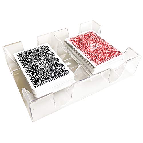 Yuanhe Clear 2 Deck Canasta Playing Card Tray-No Swivel Base - style: 2 Deck