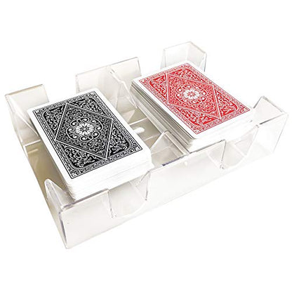 Yuanhe Clear 2 Deck Canasta Playing Card Tray-No Swivel Base - style: 2 Deck