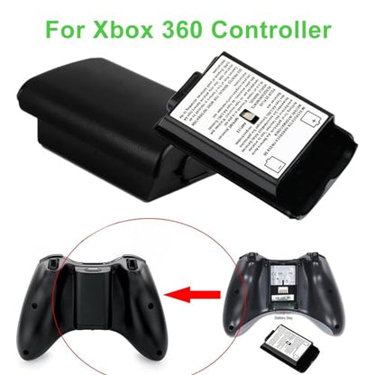 Plastic 2Pcs AA Battery Plastic Hard Back Cover Case Protector for Xbox 360 Controller