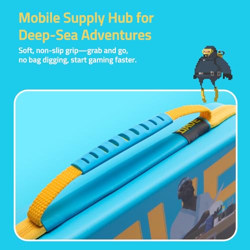 FUNLAB Switch 2 Carrying Case Compatible with Nintendo Switch 2/1/OLED, Portable Hard Shell Switch Carry Case with 10 Game Card Slots for Travel, Dave the Diver Official Licensed, Sky-Blue - color: Sky-Blue