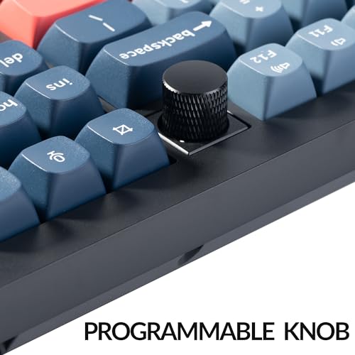Keychron V6 Max Wireless Custom Mechanical Keyboard, 2.4 GHz Bluetooth QMK Full-Size Layout RGB with Hot-swappable Gateron Banana Switch Compatible with Mac Windows Linux - color: Hot-swap Gateron Jupiter Banana Switch