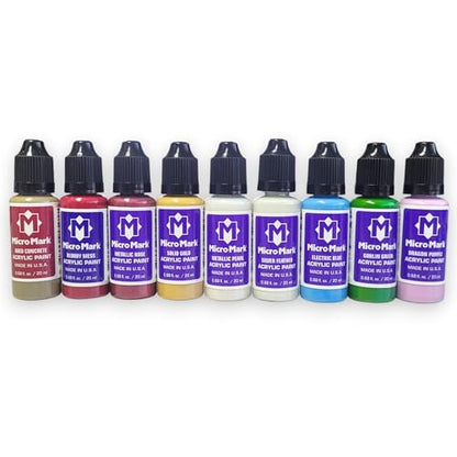Micro-Mark Legendary Wargame Acrylic Paint Set – 9-Piece 20ml High-Pigment Acrylics for Fantasy, Sci-Fi & Tabletop Miniatures – Brush & Airbrush Compatible
