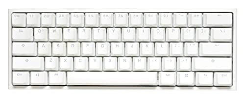 Ducky One 2 Pro Mini White Edition Mechanical Keyboard, RGB LED - Kailh White (US) | 60% mechanical gaming keyboard with RGB backlight - color: Kailh BOX White