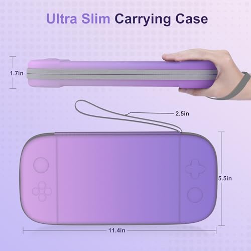 STARTRC GAMES Slim Carrying Case for Nintendo Switch 2 2025, Hard Shell Travel Case with 12 Game Card Slots, Portable Carry Bag for Switch 2 Console Purple - color: Purple