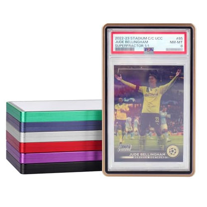 PSA Slab Bumper Case, Metal Graded Cards Slab Magnetic Protector for 35pt PSA/CGC Graded Cards|Scratch Resistant | Stackable | UV Resistant | Gold - color: Gold Psa