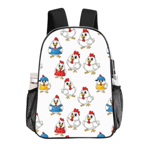 Waterproof Large Clear Beach Backpack Holds Towels Water Bottles | Padded Adjustable Shoulder Strap, Chicken Cute Hens, Stadium Approved Bookbag for College Men Women Festival - color: Pattern (838)