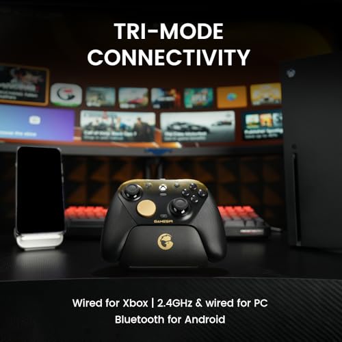 GameSir G7 Pro Wired Controller for Xbox Series X|S, Xbox One, Wireless Gamepad for PC&Android with TMR Sticks, Hall Effect Analog Triggers, 1000Hz Polling Rate, 3.5mm Audio Jack - Golden - color: Golden
