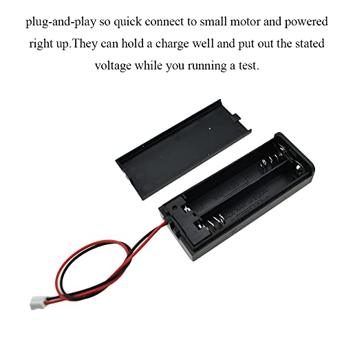 HAHIYO 2xAAA Battery Holder with JST Connector Portable Supply Quick Swap Securely Lids Convenient On/Off Switch Plastic Batteries Storage Box Case 4 Pieces for LED Christmas Light RC Plane Mordel - style: 2AAA(JST)-4P