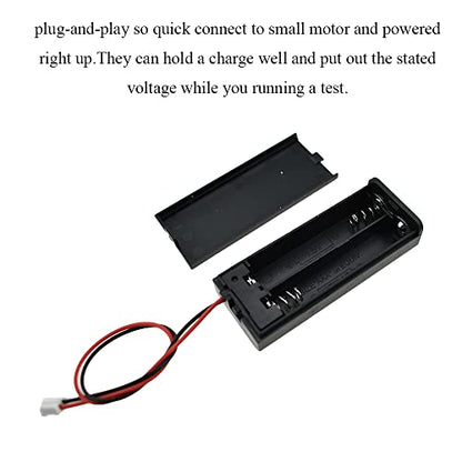 HAHIYO 2xAAA Battery Holder with JST Connector Portable Supply Quick Swap Securely Lids Convenient On/Off Switch Plastic Batteries Storage Box Case 4 Pieces for LED Christmas Light RC Plane Mordel - style: 2AAA(JST)-4P