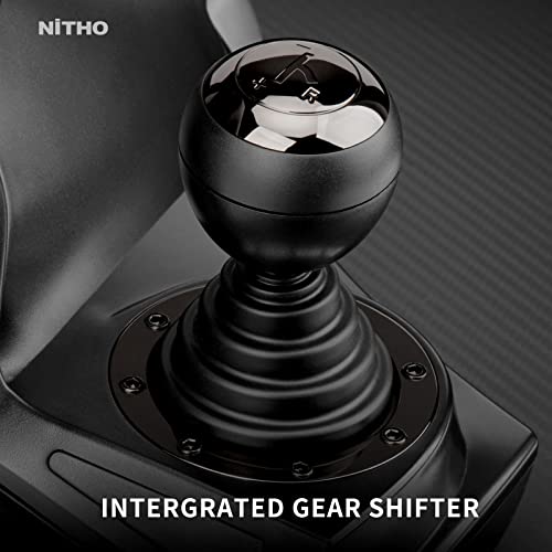 Nitho Drive Pro V16 Gaming Steering Wheel with Pedals and Shifter, 270 Degrees Racing Wheel with Dual Vibration, Compatible with PC, PS3, PS4, Xbox One, Xbox Series X|S and Switch - color: Drive Pro V16