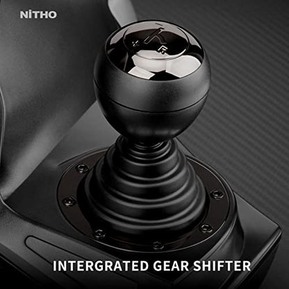 Nitho Drive Pro V16 Gaming Steering Wheel with Pedals and Shifter, 270 Degrees Racing Wheel with Dual Vibration, Compatible with PC, PS3, PS4, Xbox One, Xbox Series X|S and Switch - color: Drive Pro V16