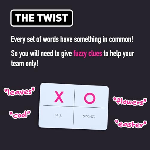 Fuzzy Logic Word Guessing Party Game – Funny Team-Based Card Game for Kids, Teens & Adults, Creative Clue & Strategy Game for Family Game Night, 4+ Players