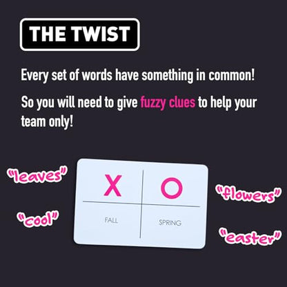 Fuzzy Logic Word Guessing Party Game – Funny Team-Based Card Game for Kids, Teens & Adults, Creative Clue & Strategy Game for Family Game Night, 4+ Players
