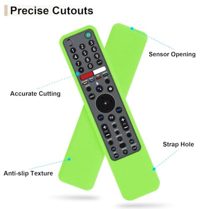 Protective Case for Sony Remote RMF-TX600U RMF-TX500U RMF-TX500E RMF-TX600E | Silicone Cover for Sony RMF-TX621U RMF-TX520U Smart TV Remote Sleeve Skin Waterproof, Anti-slip (Glow in Dark Green) - color: Glow in Dark Green