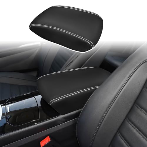 ramuel Center Console Armrest Cover for Ford Edge 2015-2025 | Anti-Scratch ，Non-Slip ，PU Leather ，Easy Install - size: for Edge