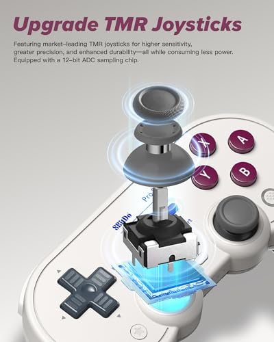 8Bitdo Pro 3 Bluetooth Controller with TMR Joysticks (G Classic) | Swappable ABXY Buttons, Pro Back Buttons, Hall Triggers, Charging Dock, for Switch/Switch 2, Windows, Apple, SteamOS, Android - color: G Classic, size: Pro 3
