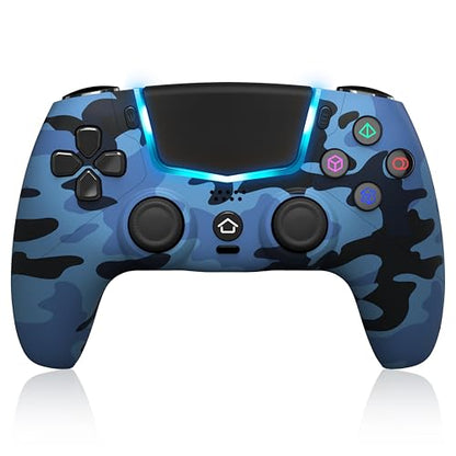 Wireless Controller for PS5, Compatible with PS5/Pro/Slim/PC, Replaces the PS5 Controller with Hall-Effect Joysticks, Hall-effect Triggers, 6-Axis Gyros, Dual Vibration And Turbo, 3.5mm Audio Jack/Speaker, Blue - color: Blue