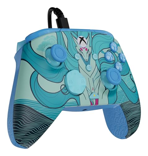 Turtle Beach Rematch Advanced Wired Gaming Controller for Xbox & PC | Xbox Series X|S, Xbox One, PC, 2 Remappable Buttons, Hall-Effect Triggers, Audio Controls, Glows-in-the-Dark, Blue Kitsune - color: Blue Kitsune