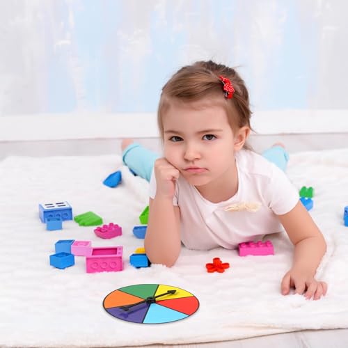 MIDELONG Rainbow Color Math Spinners, Probability Spinner Wheel, Plastic, Pack of 2