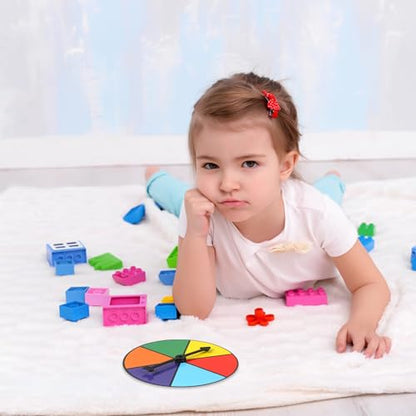 MIDELONG Rainbow Color Math Spinners, Probability Spinner Wheel, Plastic, Pack of 2