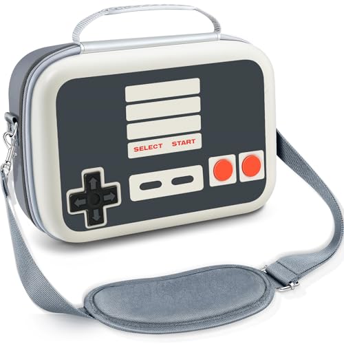 ivoler Carrying Storage Case for Nintendo Switch/For Switch OLED(Limited Edition),Portable Travel All Protective Hard Messenger Bag Soft Lining 18Games for Switch Console Pro Controller-RetroShell N3S - color: RetroShell N3S, size: 6.2''/7.0''