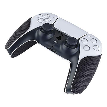 eXtremeRate PlayVital Anti-Skid Sweat-Absorbent Controller Grip for ps5, Professional Textured Soft Rubber Pads Handle Grips for ps5 Controller - color: Black