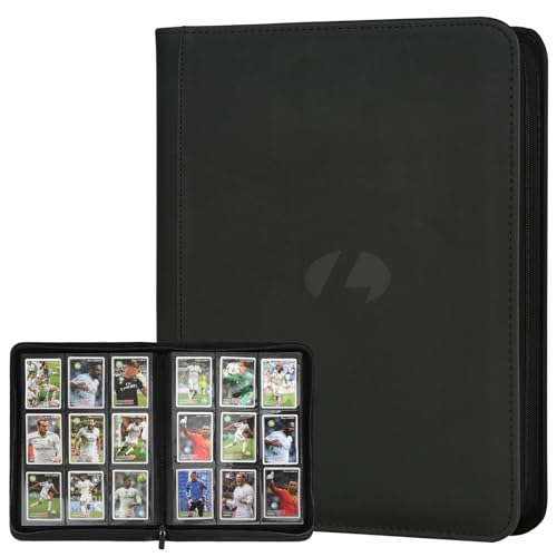 Trading Card Binder, Premium 9-Pocket Double Sided 540 Pocket PU Card Collection Binder, Collectible Trading Card Albums for MTG, TCG, Sports Cards (Black) - color: Black Binder, size: 9 Pocket Binder