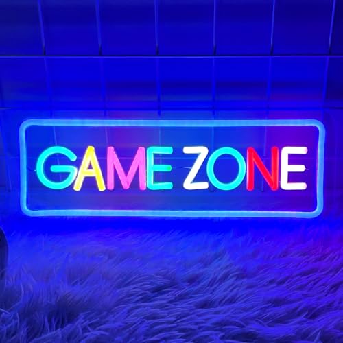 Gaming Neon Sign, Game Zone Neon Sign for Game Room Decor - LED Neon for Teen Boy Room, Gamer Wall Decor - Best Gamer Gifts for Boys, Kids - color: Game Zone Colorful