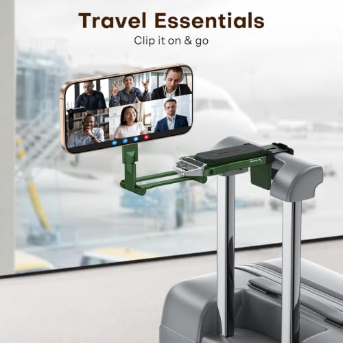 OMOTON 360°Rotating Adjustable Aluminum for MagSafe Tripod Mount, Green | Magnetic Phone Tripod for iPhone 17/16/15 Pro Max Air, Foldable Cell Phone Stand Fits Vlog, Gym Travel Essentials Accessories - color: 6-Green